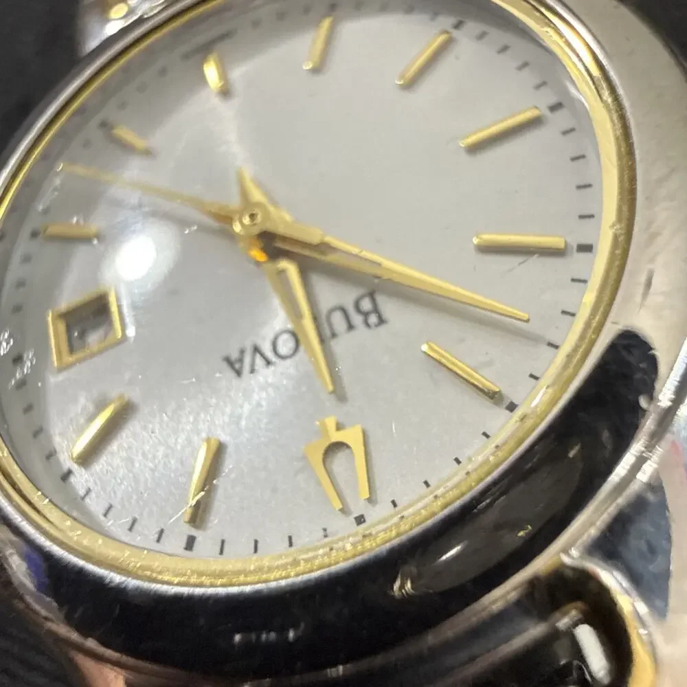 Women's Bulova 98M001 Watch New Battery 29mm Case Mother Of Pearl 5.75 Band (Z5)